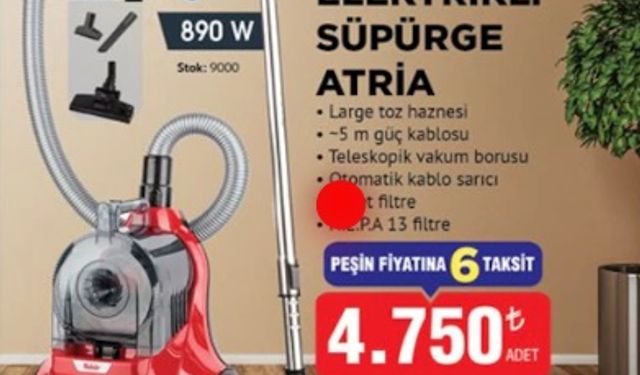 Fakir Atria Elektrikli Süpürge 14 Kasım’da BİM Raflarında