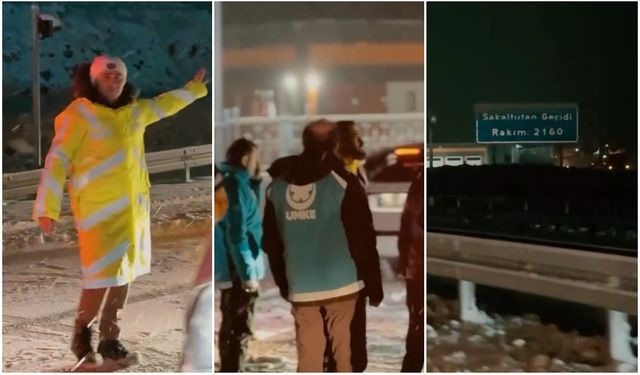 Buzda Mahsur Kalanlara Sıcak Destek (VİDEO)