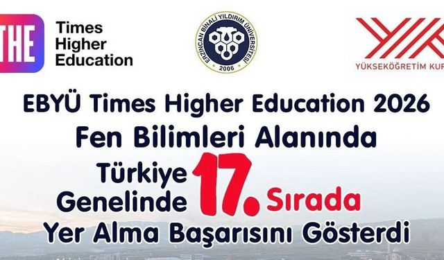 EBYÜ, 2026 THE Dünya Üniversite Sıralaması’nda Yerini Aldı