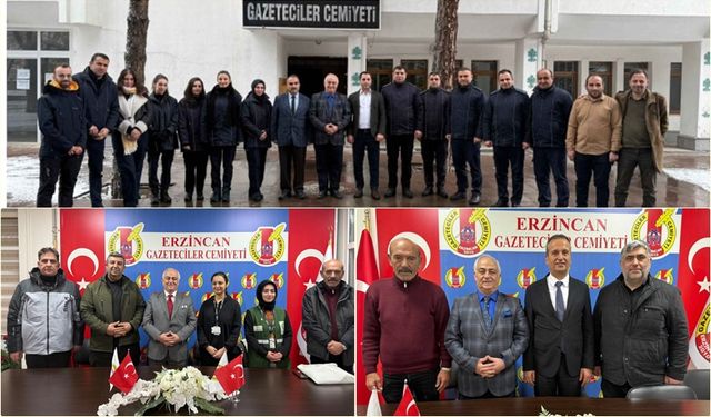 Erzincan’da 10 Ocak Mesajı: Üç Kurumdan Gazetecilere Anlamlı Ziyaret