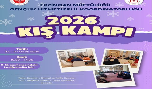 Erzincan’da Gençlik Kampı Kayıtları Başladı