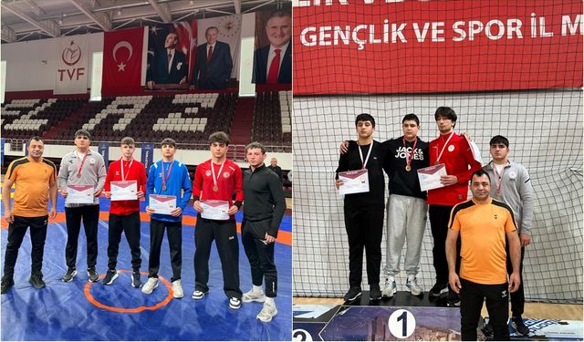 Erzincanlı Güreşçiler Elazığ’da Zirveye Yürüdü