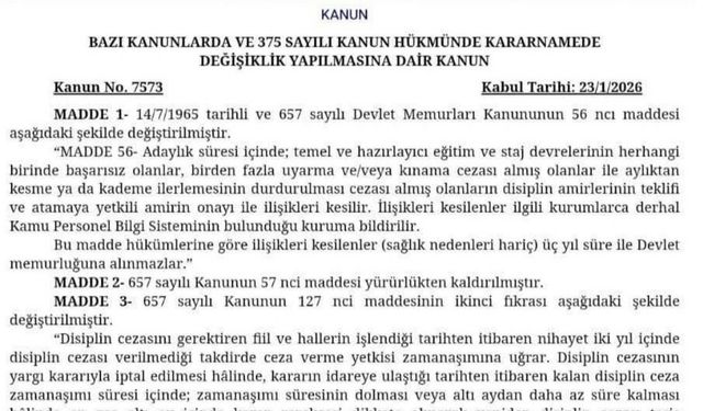 Aday Memurlukta Kritik Değişiklik: İlişik Kesme Şartları ve Disiplin Süreçleri Yeniden Düzenlendi