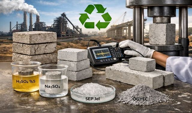 Çimentoya Alternatif Yerli Çözüm: Sanayi Atığından Üretilen Geopolimer Harç Dayanıklı Çıktı