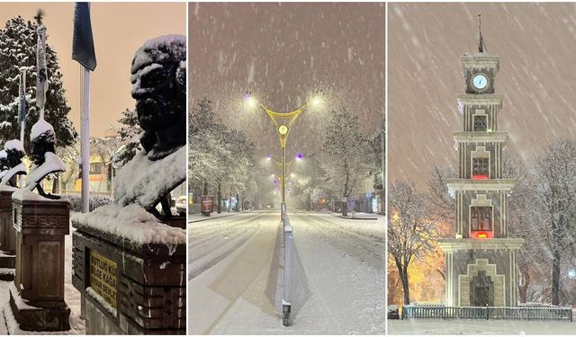 Erzincan Güne Kar İle Uyandı (VİDEO)