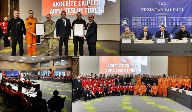 Erzincan’da Arama Kurtarma Gücüne Çifte Akreditasyon
