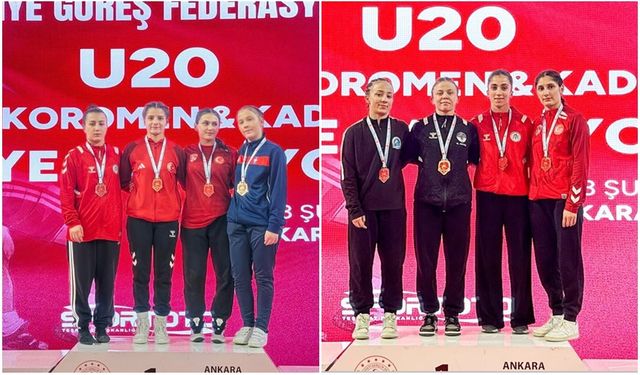 Erzincanlı Güreşçilerden Türkiye Derecesi