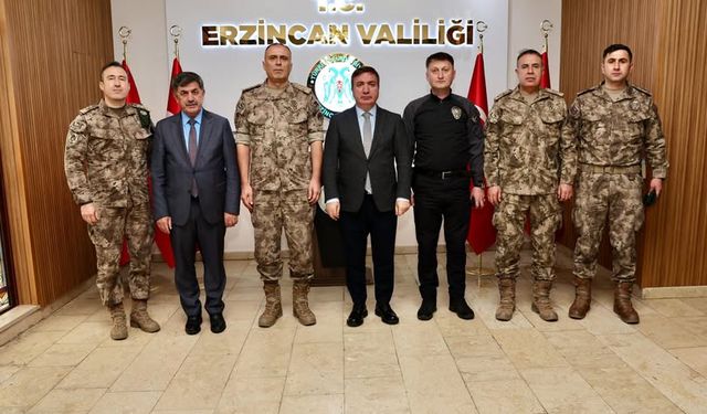 Erzincan’da Üst Düzey Güvenlik Heyetinden Vali Aydoğdu’ya Ziyaret