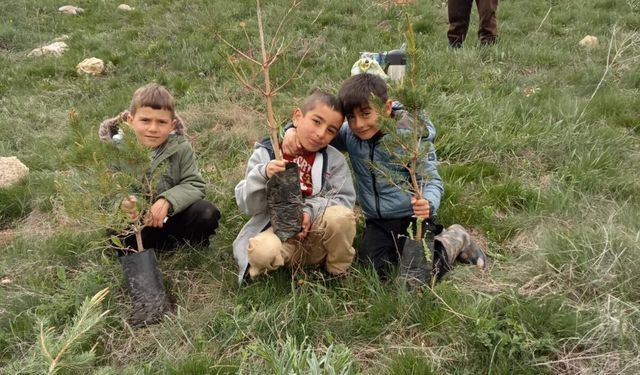 Otlukbeli’nde 500 Fidan Toprakla Buluştu