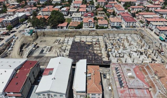 Merkez Çarşısı İnşaatında İlginç Önlem (VİDEO)