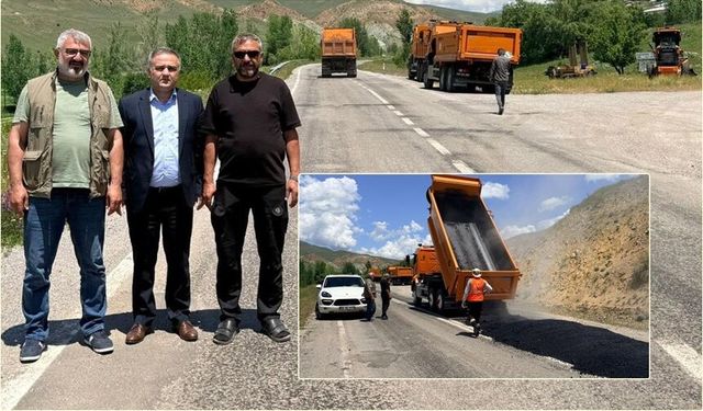 Otlukbeli Yolunda Asfalt Mesaisi