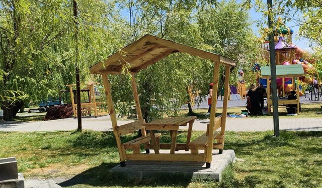 Ekşisu'da banklar, kamelyalar ve oturma alanları modernize ediliyor