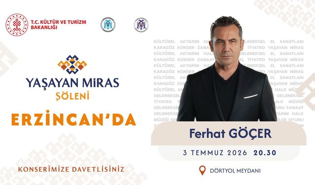 Ünlü Şarkıcı Ferhat Göçer Erzincan'da Sahne Alacak