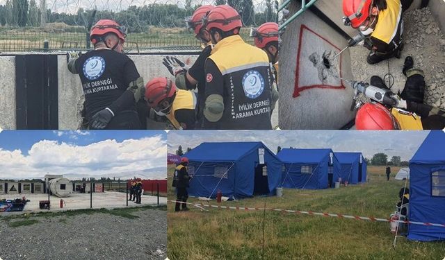 İYİLİKDER Erzincan Arama Kurtarma Ekibi Akreditasyon Sınavında