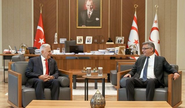 KKTC Cumhurbaşkanı Erhürman ile Binali Yıldırım’dan kritik görüşme