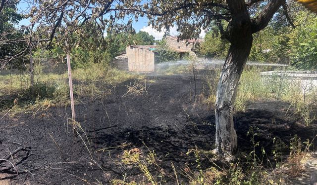 Erzincan'da Bahçe Yangını Korkuttu: Alevler Büyümeden Kontrol Altına Alındı (VİDEO)