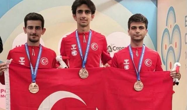 Erzincanlı milli sporcu Galip Berat Afal Avrupa üçüncüsü oldu