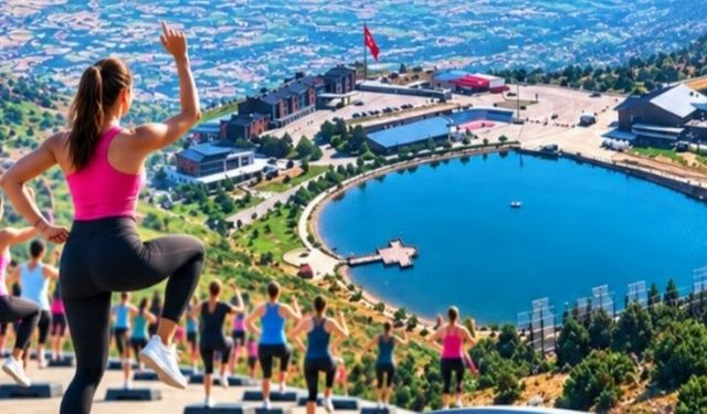 Ergan Dağı Zirvesinde Doğayla İç İçe Step Aerobik Heyecanı