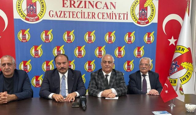 MHP Erzincan yönetiminden Gazeteciler Cemiyeti’ne ziyaret