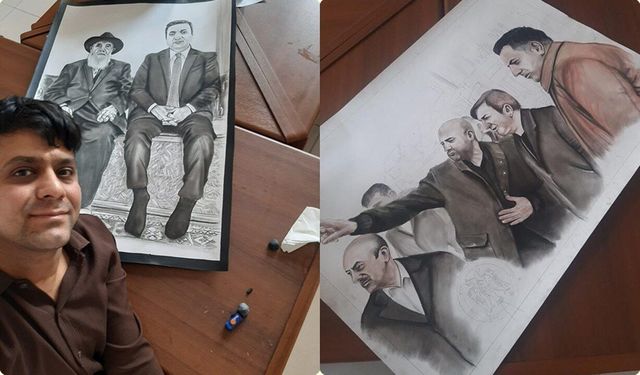 Sessiz Dünyanın Ressamından Erzincan Valisi Hamza Aydoğdu’ya Anlamlı Sürpriz