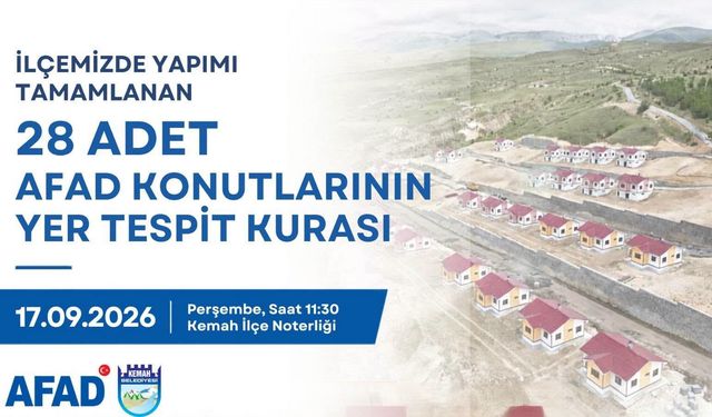 Kemah’ta 28 AFAD Konutu İçin Kura Heyecanı