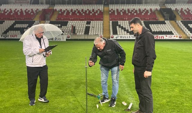 13 Şubat Stadyumu’nun Zemini TFF Denetiminden Geçti