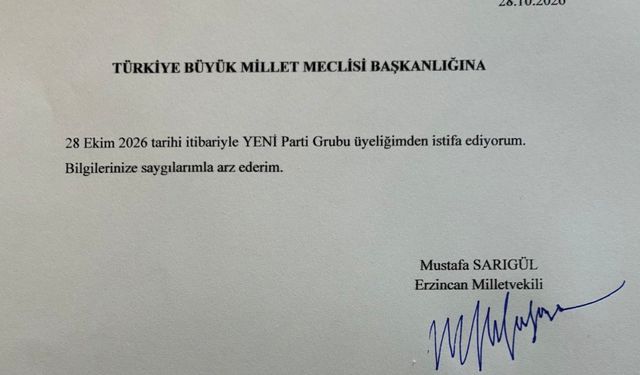 Mustafa Sarıgül Yeni Parti Üyeliğinden İstifa Etti