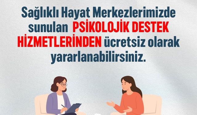 Sağlıklı Hayat Merkezlerinde Psikolojik Destek Sunuluyor
