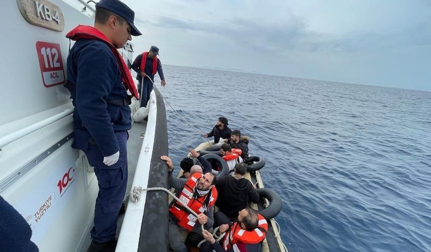 Aydın’da 33 düzensiz göçmen kurtarıldı