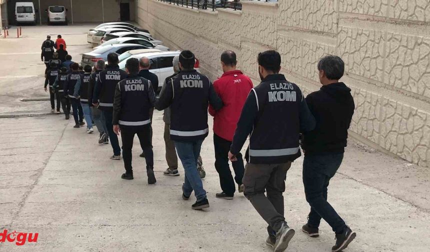 Elazığ merkezli 8 ilde ’Kıskaç’ operasyonu: 14 tutuklama