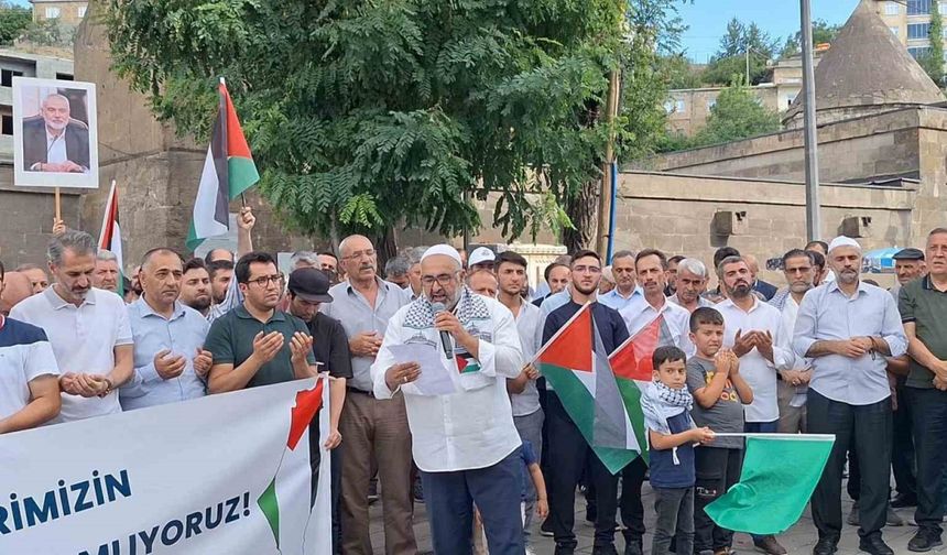 Hamas lideri İsmail Haniye için Bitlis’te gıyabi cenaze namazı kılındı