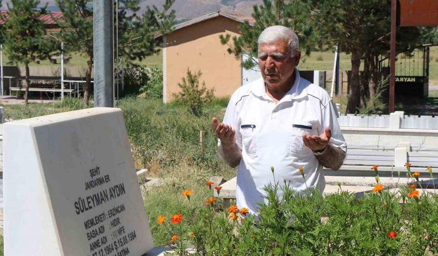 Teröre verilen ilk şehit Süleyman Aydın, kabri başında anıldı