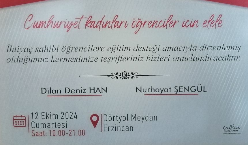 Dilan Deniz Han ve Nurhayat Şengül'den Öğrencilere Eğitim Desteği