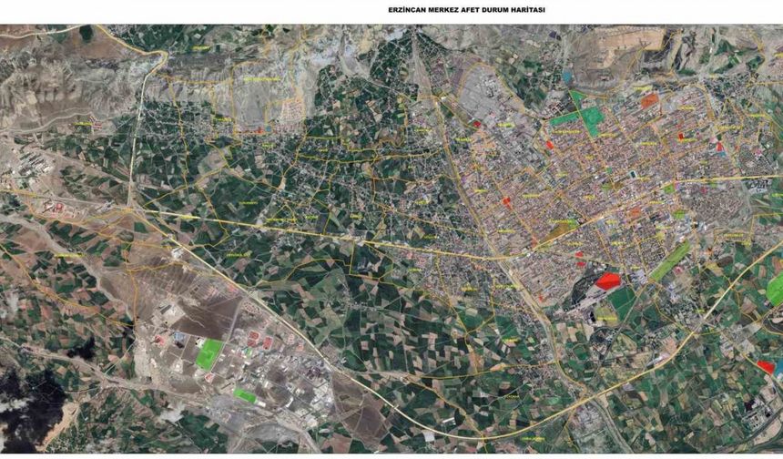 Erzincan’da afet ve acil durum için toplanma alanları belirlendi