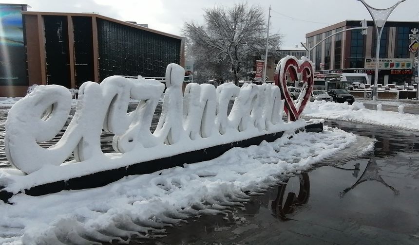 Erzincan'dan kar manzaraları