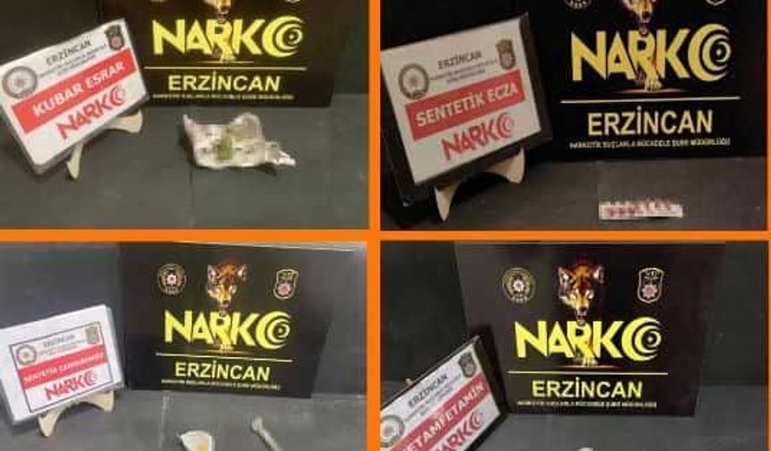 Erzincan’da uyuşturucu ticareti yapan 4 kişi yakalandı