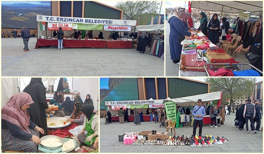 Gönüller Tek Yürek! Erzincan Dörtyol Meydanı'nda Gazze İçin Yardım Kermesi