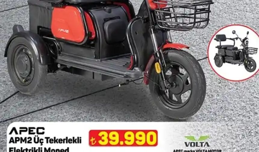 A101’de 11 Aralık Fırsatı: Üç Tekerlekli Elektrikli Moped