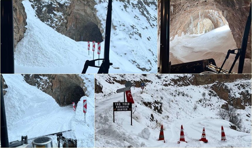 Kemaliyeliler Taşyolu’nda Çığ Alarmı: Yol Ulaşıma Kapatıldı