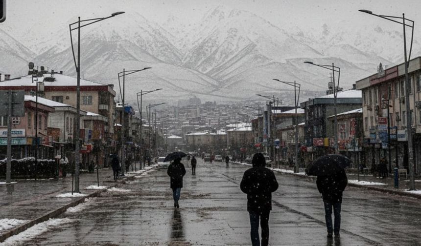 Erzincan'da Kış Güneşi Yerini Yağışa Bırakıyor