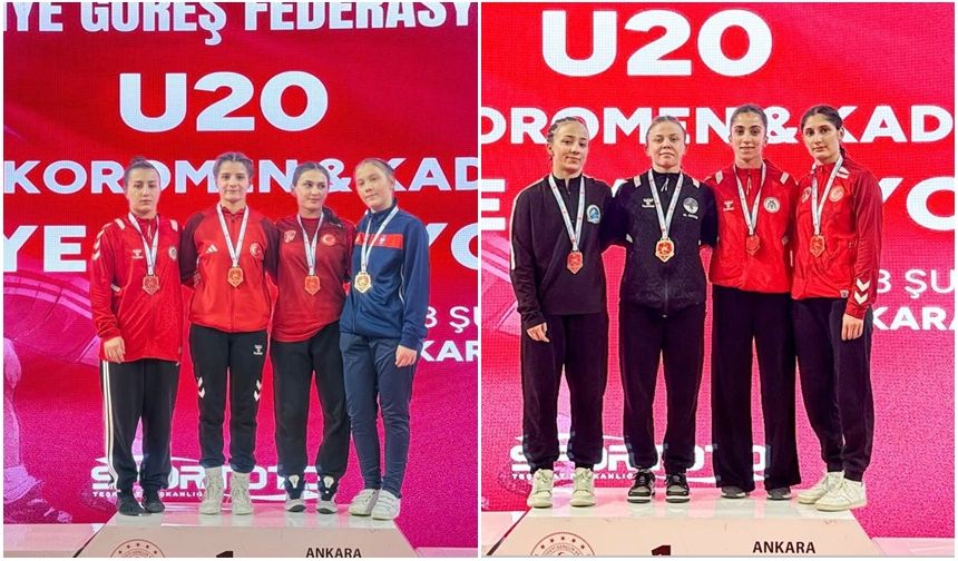 Erzincanlı Güreşçilerden Türkiye Derecesi