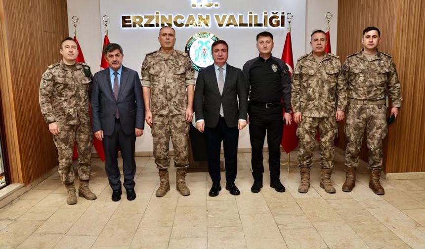 Erzincan’da Üst Düzey Güvenlik Heyetinden Vali Aydoğdu’ya Ziyaret