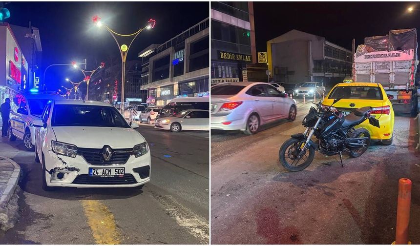 Erzincan’da Otomobil ile Motosiklet Çarpıştı: 1 Yaralı (VİDEO)