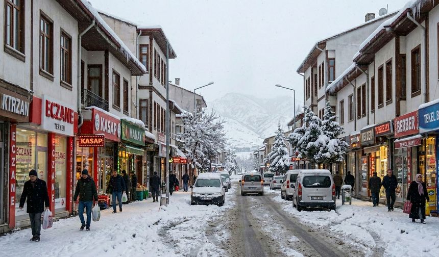 Mart Kapıdan Baktırıyor: Erzincan'a Yine Kar Görünüyor