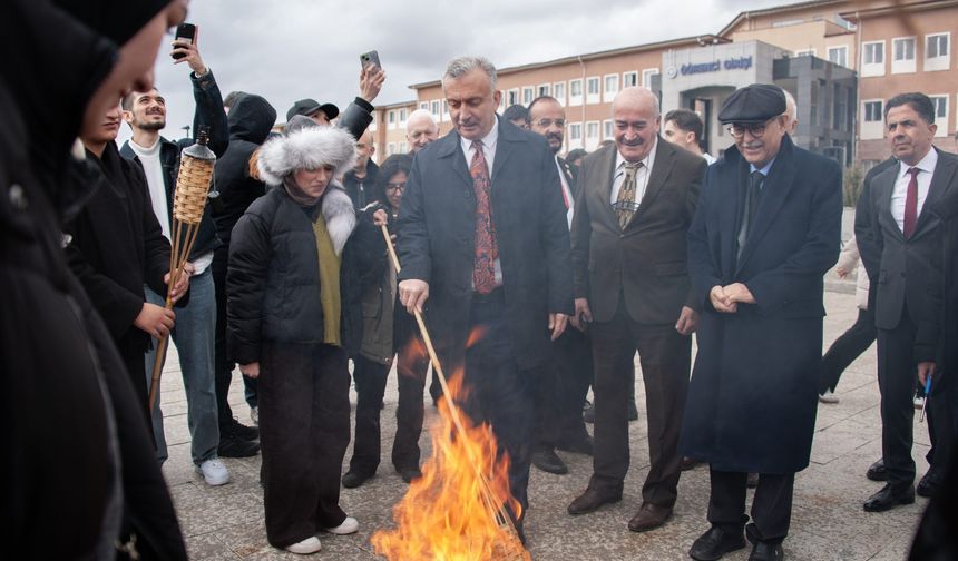 EBYÜ’de Nevruz Coşkusu: Ateş Yakıldı, Halaylar Çekildi