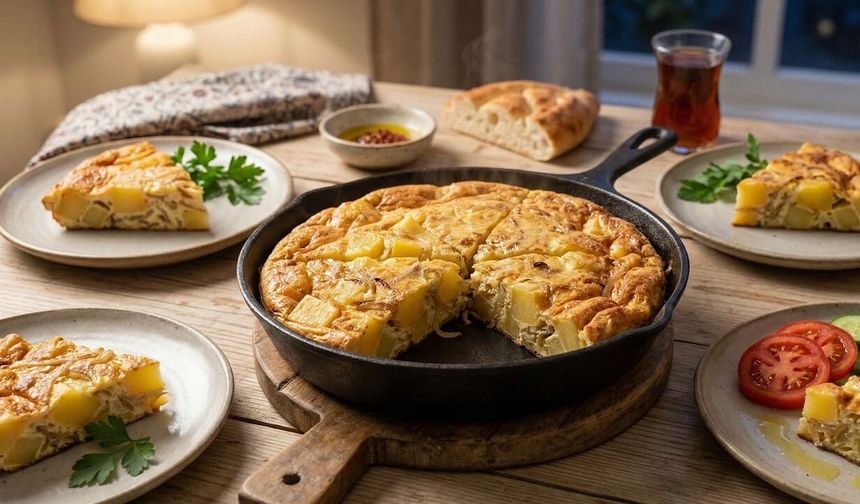 Sahur İçin Tok Tutan Patatesli Omlet