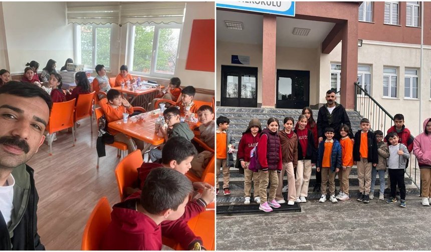 Bahçelievler İlkokulu’nda Taşımalı Öğrencilere Çiğ Köfte Sürprizi