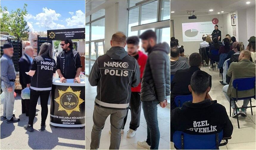 Erzincan Narkotik Ekipleri Sokak Sokak, Kurs Kurs Gezerek O Projeleri Anlattı!
