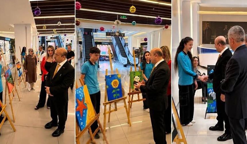 Ulalar Ortaokulu’ndan Yıl Sonu Resim Sergisi