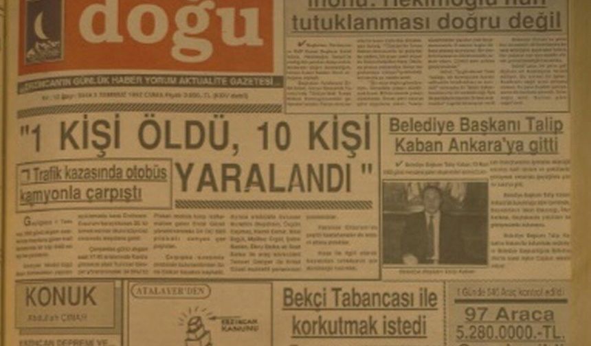 3 Temmuz 1992: Erzincan Arşivinden Bir Gün; Acı, Siyaset ve Yeniden İnşa Mücadelesi